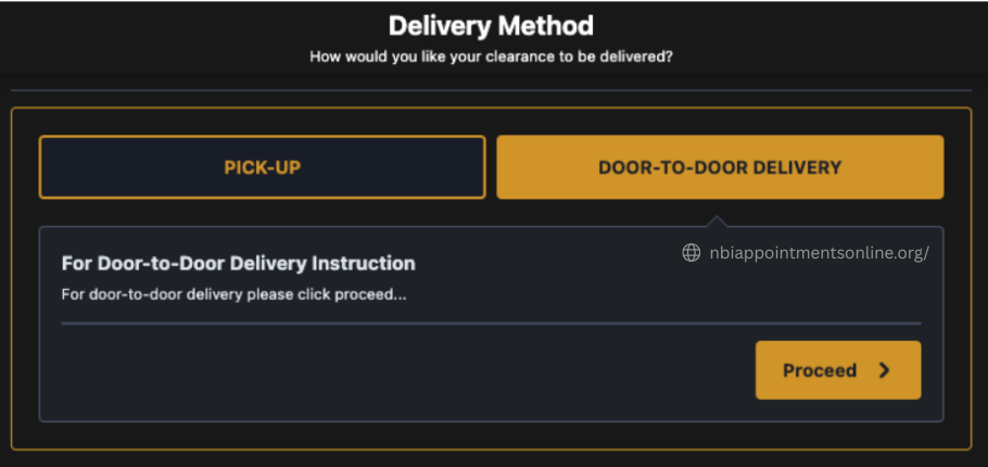 Renew Appointment 5 NBI Renewal Delivery Method