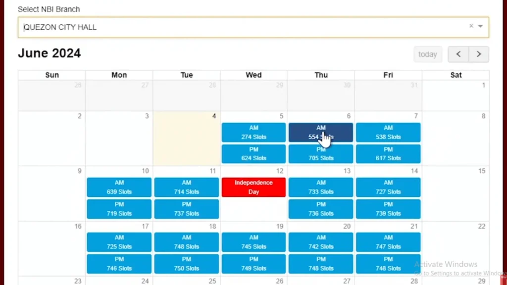 Home 5 schedule time selection